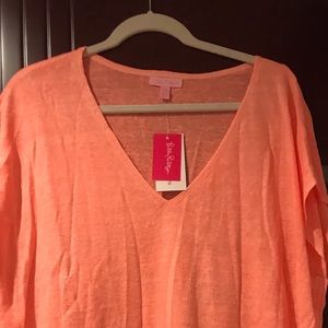 100% linen Lily Pulitzer oversized sweater